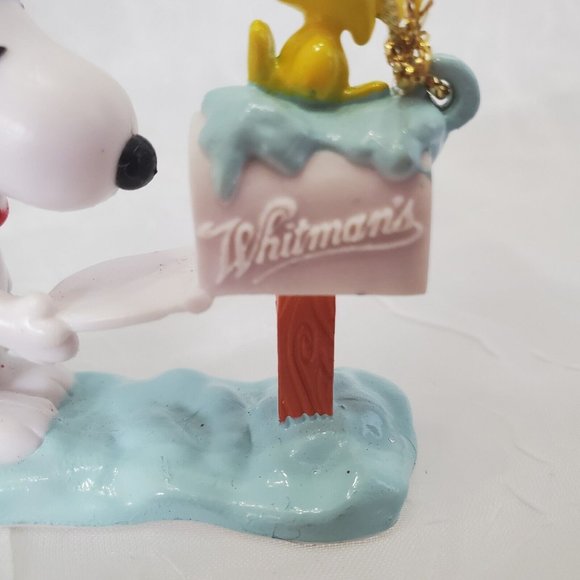 Lot of 2 Peanuts UFS Snoopy Woodstock Christmas Ornaments post box dog dish sled - Picture 9 of 12